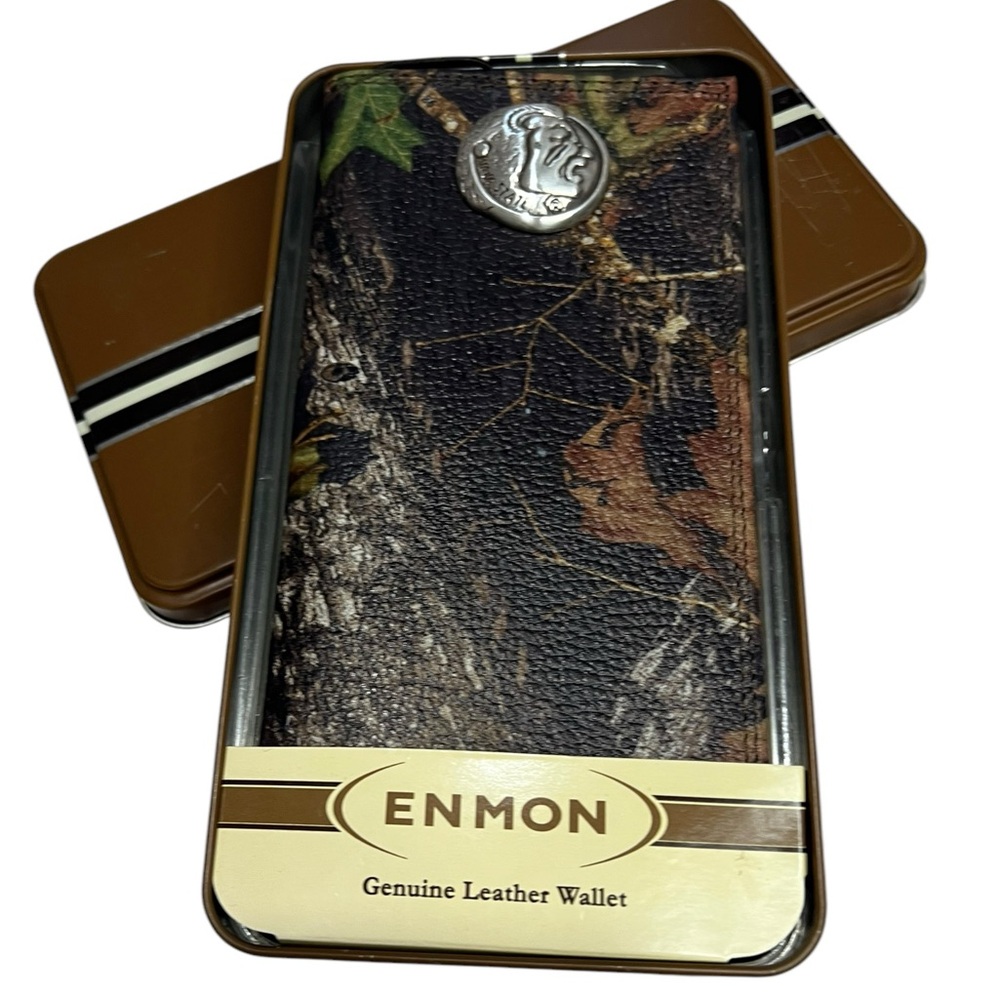 FSU Camo Logo Leather Wallet | Enmon | NEW w/Case | Florida State